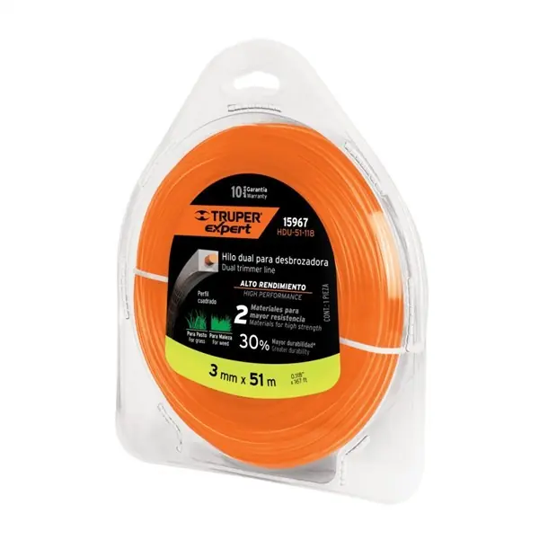 TRUPER EXPERT HDU-51-118 Fűkasza damil, négyszögletes profil, 3,0 mm / 51 m (15967) Legjobb ár