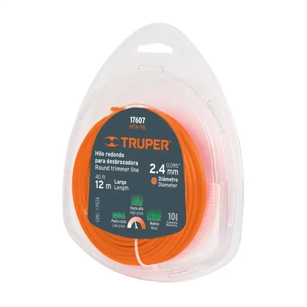 TRUPER HTA-95 Szegélynyíró damil, kerek profil 2,4 mm / 12 m (17607) Gyors kiszállítás