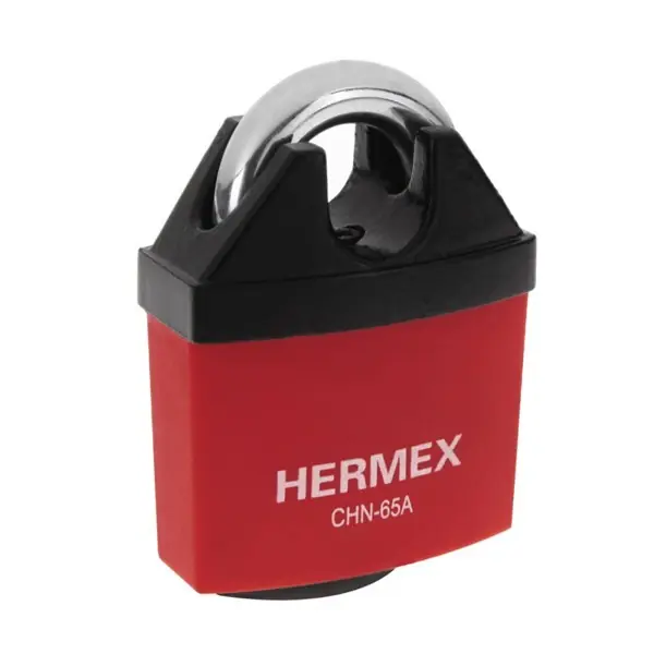 HERMEX CHN-65A Biztonsági lakat levágás elleni védelemmel, 65 mm, 3 kulcs (43341) Azonnal elérhető
