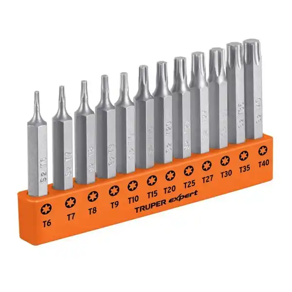 Vásárlói kedvenc TRUPER EXPERT P12-2T Torx bitkészlet, 50 mm, T6 - T40, 12 darabos (101678)