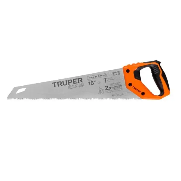 Azonnali szállítás TRUPER STR-18 Rapid rókafarkú fűrész ComfortGrip markolattal, 45 cm, 7 TPI (101868)