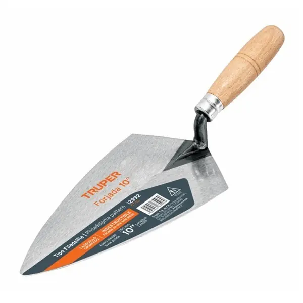 Biztonságos vásárlás TRUPER CT-10 Hegyes kovácsolt kőműves kanál fa markolattal, 25 cm (12992)