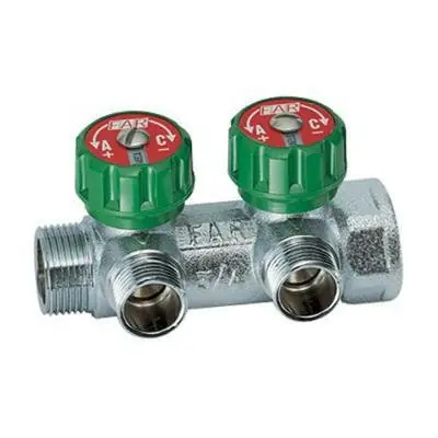 Biztonságos fizetés FAR OSZTÓ +SZELEP 1"-1/2" 2 KÖR (3821-112)
