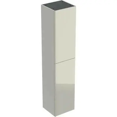 Geberit Acanto magas szekrény, 2 ajtó, 38x173x36, matt lakkozott homokszürke/fényes homokszürke üveg (500.619.JL.2) Különleges ajánlat