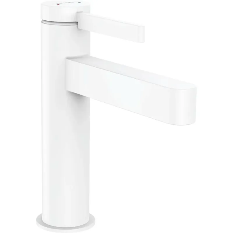 Vedd meg online Hansgrohe Finoris mosdócsaptelep 110, push-open lefolyógarnitúra, matt fehér (76023700)