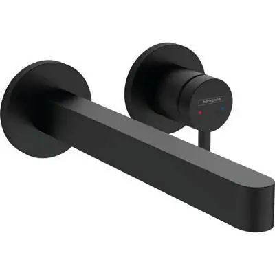 Kedvezményes ár Hansgrohe Finoris mosdócsaptelep falsík alatti szereléshez, 22,8 cm-es kifolyó, matt fekete (76050670)