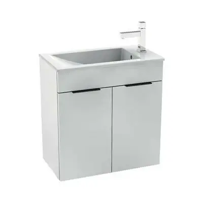 Expressz kézbesítés Jika Cube 60 alsószekrény mosdóval, 2 ajtós, selyemfényű fehér, 59x32,7x60,7 cm ( H4536311763001 )