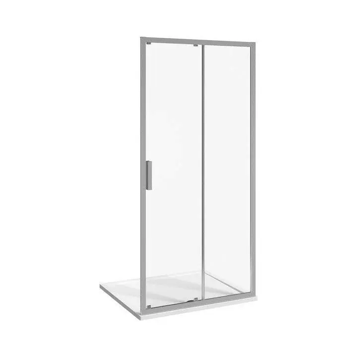 Azonnali szállítás Jika Nion 120 zuhanyajtó, jobbos/balos, ezüst/átlátszó üveg, 116,5x195 cm ( H2422N40026681 )