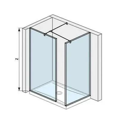 Vedd meg most Jika Cubito Pure Walk-in zuhanykabin, sarok, ezüst/átlátszó üveg, 80x80 cm ( H2684250026681 )