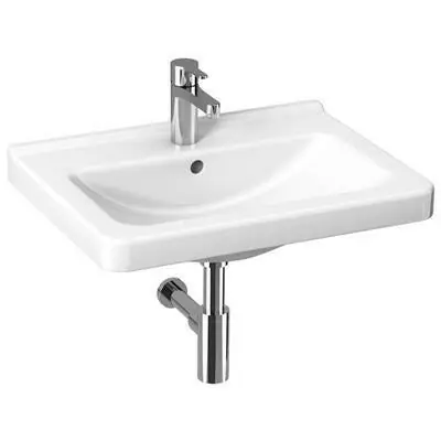 Jika Cubito Pure mosdó 65x48,5 cm, túlfolyóval, középen csaplyukkal, fehér (H8104240001041) Expressz kézbesítés