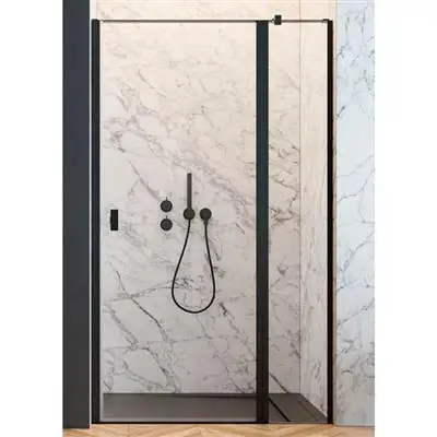 Radaway Nes Black DWJ II 100 J zuhanyajtó, 1000x2000, 6 mm (10036100-54-01R) Végkiárusítás