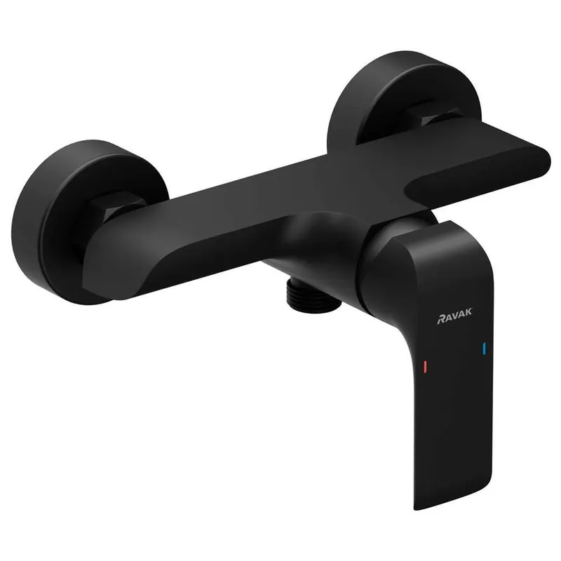 Rendeld meg most Ravak Flat Black zuhany csaptelep, fali, fekete FL 032.20 (X070177)