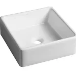 Sapho Ubega mosdó pultra szerelhető túlfolyó nélkül 38x13,5x38 cm (BH7006) Ne maradj le