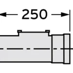 Expressz szállítás VAILLANT 80 PP tisztítóidom 25cm egyenes (303256)