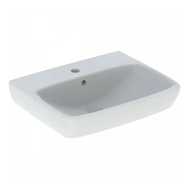 Geberit Selnova Square mosdó 60 cm csaplyuk középen, új termék (500.300.01.7) Azonnali szállítás
