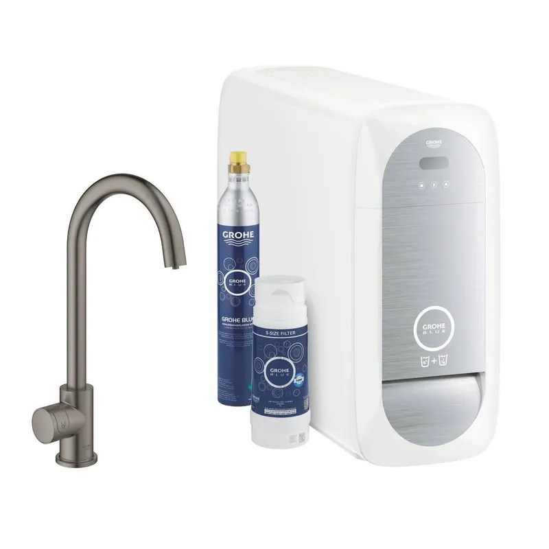 Outlet Grohe Blue Home Mono C-kifolyós kezdőkészlet, Brushed Hard Graphite (31498AL1)