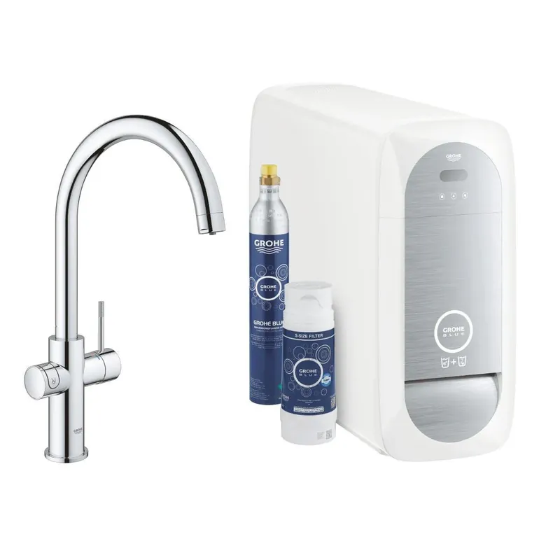 Grohe Blue Home C-kifolyós kezdőkészlet S-es méretű filterrel, króm (31455001) Gyors szállítás