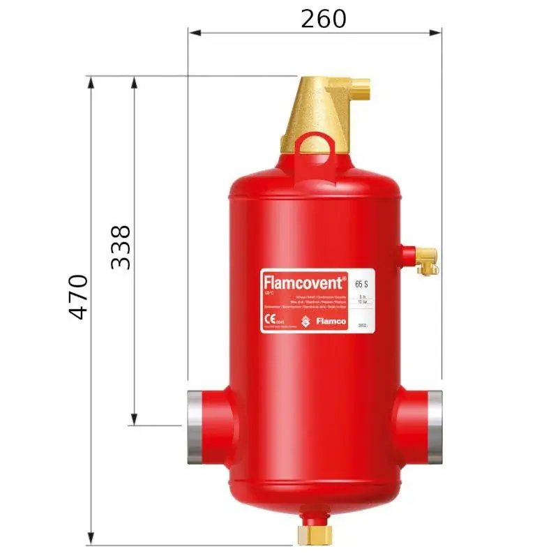 Expressz szállítás Flamco Flamcovent légleválasztó S 050, hegtoldatos - (kifutó, helyette lesz: 31101)