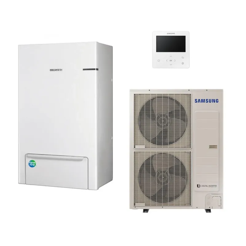 Legkelendőbb Samsung Split R410A hőszivattyú 16 kW + beltéri oldalfali Hydro egység + vezetékes szabályzó, 1 fázis (S-R410A-16-0-1)