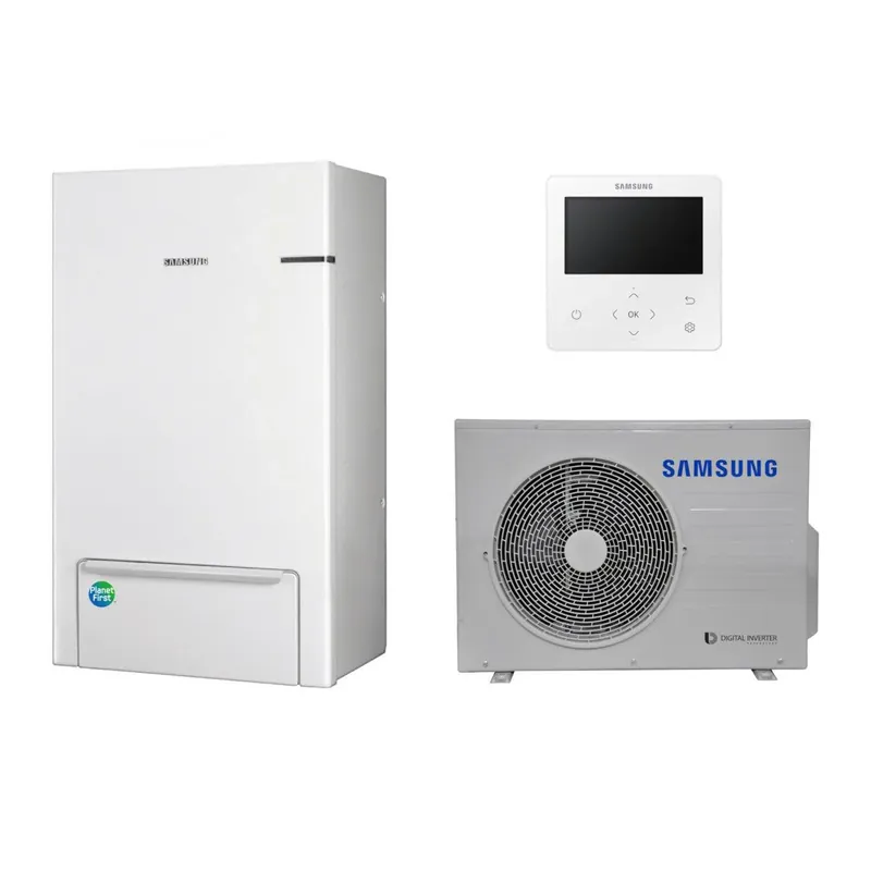 Kiárusítás Samsung Split R32 hőszivattyú 9 kW + beltéri oldalfali Hydro egység + vezetékes szabályzó, 3 fázis (S-R32-9-0-3)
