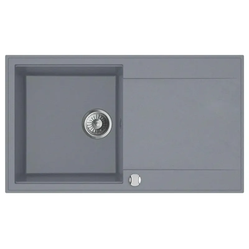 Mofém Zenit 86 1B1D gránit mosogatótálca, 1 medencés, 1 csepptálcás, 860x500mm, szürke (M-760012803G7) Legjobb ár