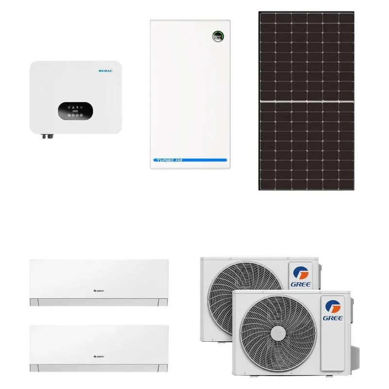 Cool4U Solar L csomag (28 db napelem, 10 kW inverter, 9,5 kW energiatároló és 2db 3,5kw klíma) (COOL4U-SOLAR-L) Újdonság
