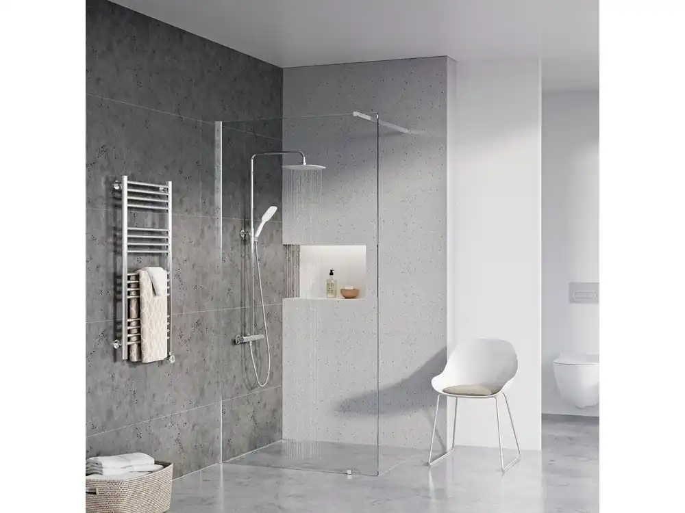 Ravak Walk In Wall szett - 150 zuhanykabin krómhatású+transparent, 1 merevítővel (GW9WP0C0SZ1) Kedvezményes ár