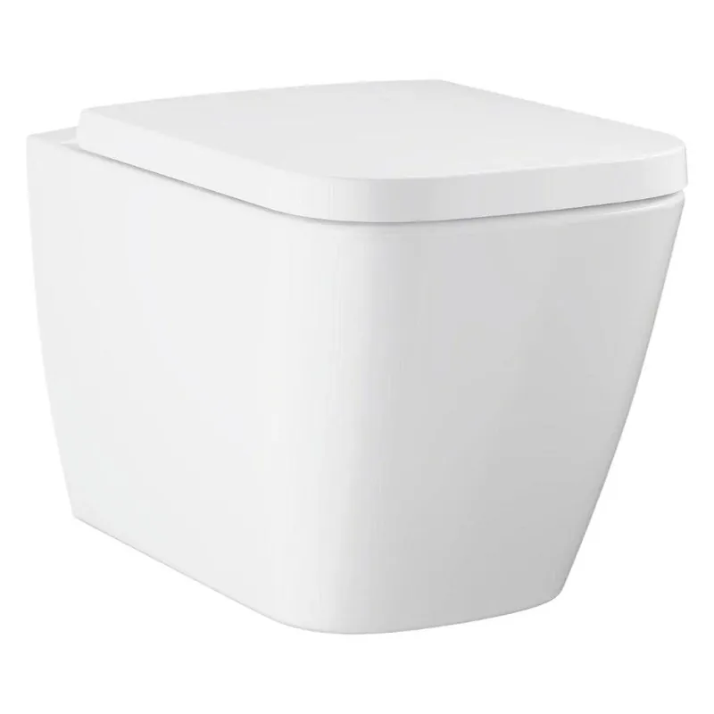 Grohe BauEdge Ceramic WC csésze, fali, mély öblítéses, perem nélküli + WC ülőke (106740SH00) Korlátozott ajánlat