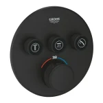 GROHE Grohtherm SmartControl termosztát falsík mögötti telepítéshez, 3 fogyasztóra, phantom black Olcsó