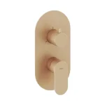 RAVAK Eleganta falba süllyesztett csaptelep, háromutas, R-boxhoz, szálcsiszolt rose gold Korlátozott ajánlat