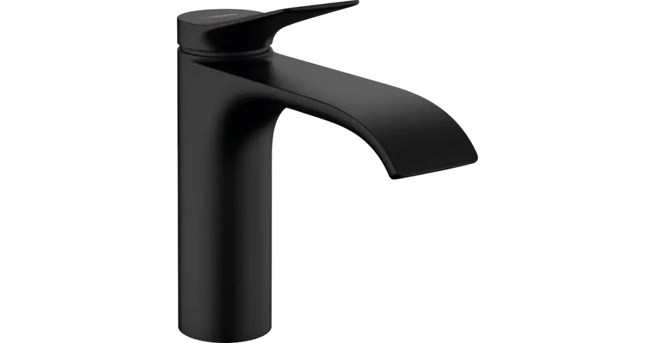 HANSGROHE Vivenis egykaros mosdócsaptelep 110, automata lefolyógarnitúrával, matt fekete Kiárusítás