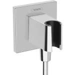 HANSGROHE FixFit E fali tömlőcsatlakozás zuhanytartóval, szögletes Kiárusítás