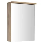 AQUALINE Kawa Strip tükrösszekrény, LED világítással, 50×70×22 cm, emporio tölgy Gyors kiszállítás