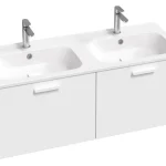 Prémium RAVAK SD Chrome II 1200 mosdó alatti szekrény, fehér/fehér, fehér fogantyúval