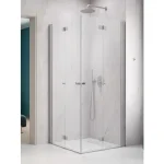 RADAWAY Nes Brushed Nickel KDD-B szögletes szálcsiszolt króm zuhanykabin (1 oldal) Különleges ajánlat