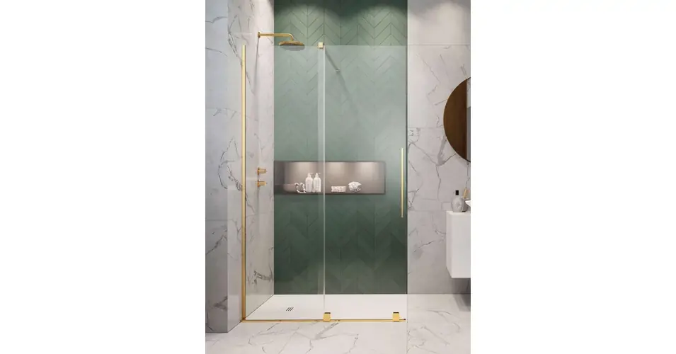 RADAWAY Furo Gold Walk-In arany zuhanyfal Azonnali szállítás