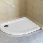 H2O Nero E slim íves aszimmetrikus zuhanytálca, szifonnal Szuper akció