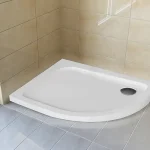 Azonnal elérhető H2O Nero E slim íves aszimmetrikus zuhanytálca, szifonnal