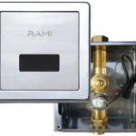 RAMI-8010 infravezérlésű vizelde öblítő szelep, falon belüli, elemes Korlátozott ajánlat