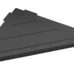 Bestseller BEMETA Cytro fugába építhető polc, 297×15×210 mm, matt fekete