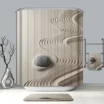Vedd meg most Zuhanyfüggöny, textil 180x200 mm, Sivatag és kavics