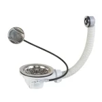 Leeresztőszelep bowdenes 6/4", Ø114 mm, kör túlfolyóval, gránit mosogatóhoz Kiárusítás