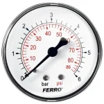 Manométer - hátsó csatlakozású, 63 mm, 6 bar Vásárlói kedvenc