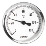 Hátsó csatlakozású hőmérő, 40 mm Korlátozott ajánlat