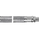 Ajánlat FERRO acélborítású flexibilis bekötőcső vízre (csaptelep bekötőcső) 3/8"×M10×1 hosszú véggel 30 cm