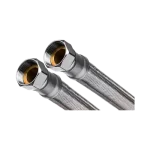 Legkelendőbb INVENA acélborítású flexibilis bekötőcső 20 mm 1"×1" BB 30 cm