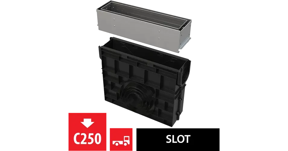 Legjobb ár ALCA aszimmetrikus kültéri résfolyóka revíziós résszel 100 mm, rozsdamentes acélból