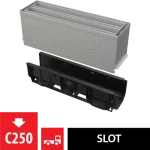 ALCA szimmetrikus kültéri résfolyóka revíziós résszel 160 mm, horganyzott acélból Biztonságos fizetés