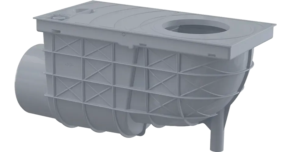 Akciós ár ALCA univerzális esővíz elvezető 300×155/110 mm, vízszintes, szürke
