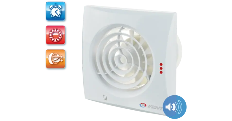 Népszerű VENTS 150 Quiet T ventilátor, időzítős, golyóscsapágyas